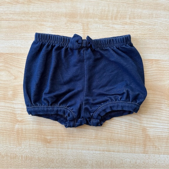 Garanimals Bubble Bow Knit Shorts in Dark Denim Blue - Size 6-9 Months - Picture 12 of 12